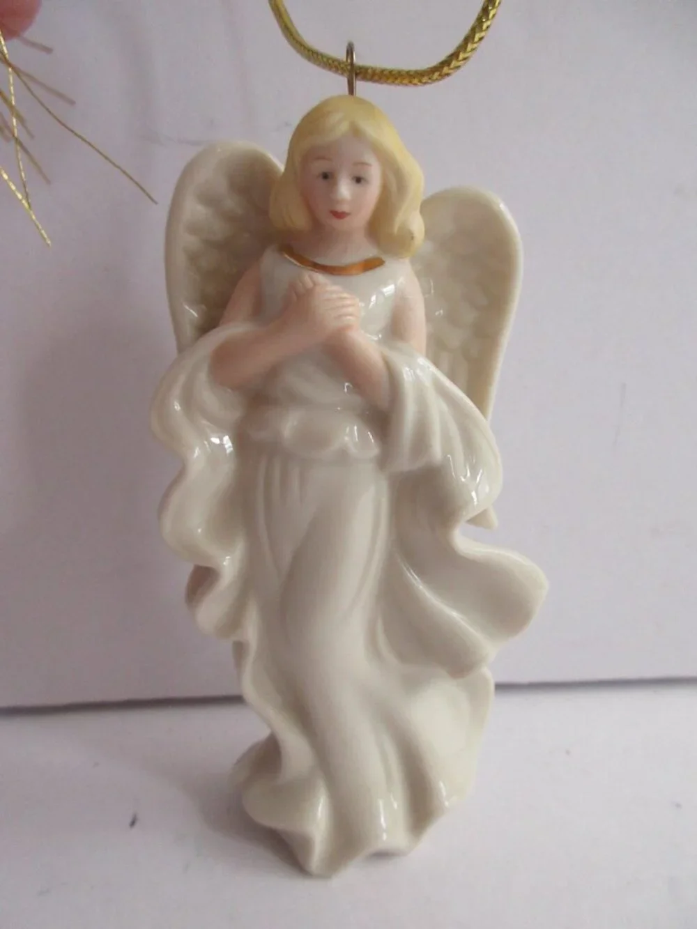Lenox Angel Porcelain Christmas Ornament Christmas Tree Decoration Gold Tassel